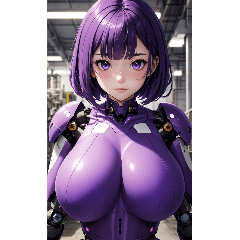 [LINEスタンプ] 機甲少女3紫写真