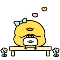 [LINEスタンプ] ぶりっ子なへんてこなヒヨコ