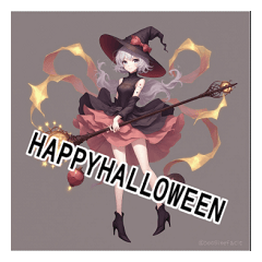 [LINEスタンプ] 魔女でハロウィンへGO