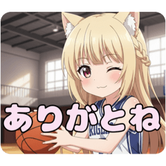 [LINEスタンプ] バスケスタンプ(はちみ＆ありさ)