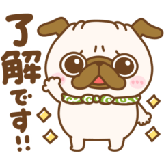 [LINEスタンプ] 元気なパグちゃん♡