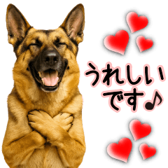 [LINEスタンプ] シェパード★毎日使う気遣いスタンプ♡