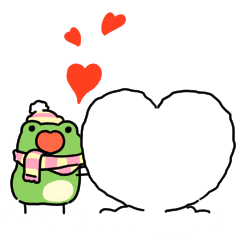 [LINEスタンプ] 冬でもかわいい小さなカエル