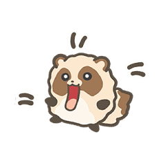 [LINEスタンプ] 動くまんまるたぬき2