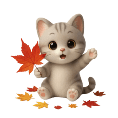 [LINEスタンプ] 【秋】もふもふ猫・エモーション