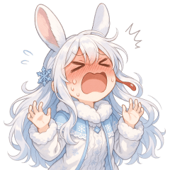 [LINEスタンプ] 雪うさぎのドタバタ日常絵文字