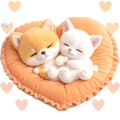 [LINEスタンプ] 豆柴とねこ♡文字なし