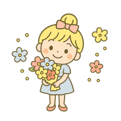 [LINEスタンプ] おだんご愛ちゃんの楽しい一日