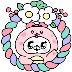 [LINEスタンプ] Popup会話にクマを添えましょう♡正月(再)
