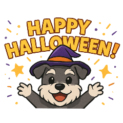 [LINEスタンプ] ハロウィンを楽しむシュナウザーの日常共感