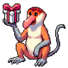 [LINEスタンプ] シュールなテングザルのスタンプ