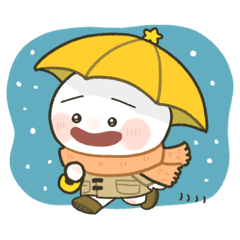 [LINEスタンプ] さむいね、もちぷに◎