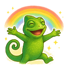 [LINEスタンプ] 【使いやすい】カメレオンと日常×共感