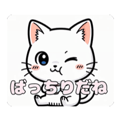 [LINEスタンプ] 白猫ちゃんアニメーション