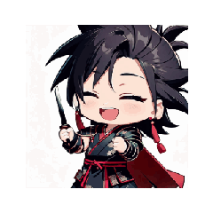 [LINEスタンプ] ツン顔ちび武将のきもちスタンプ