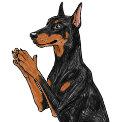 [LINEスタンプ] かわいいドーベルマンのスタンプ2