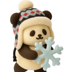 [LINEスタンプ] もちもち3D★北欧パンダ冬のやさしさ