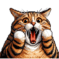 [LINEスタンプ] 言葉なしで伝える太っちょキジトラ 猫 無言