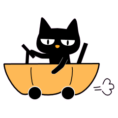[LINEスタンプ] 黒ねこ ハロウィン