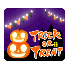 [LINEスタンプ] 【動く】筆文字でハロウィン