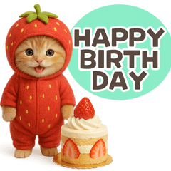 [LINEスタンプ] 着ぐるみ子猫のお誕生日＆日常♪