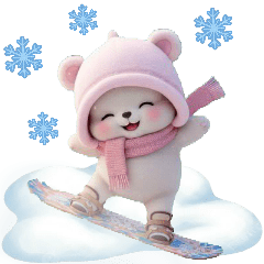 [LINEスタンプ] 動く！ニットが可愛い こぐま達 日常 冬