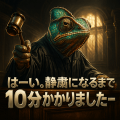 [LINEスタンプ] カメレオン裁判官