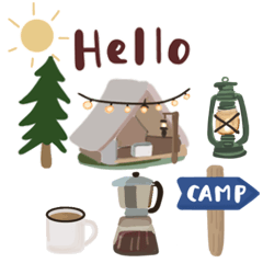[LINEスタンプ] 癒し かわいい キャンプ
