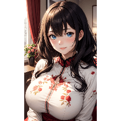 [LINEスタンプ] 優雅な気質の若い女性2写真