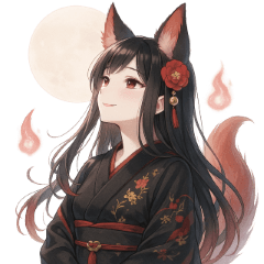 [LINEスタンプ] 和風狐の妖怪スタンプ〜日常表情〜