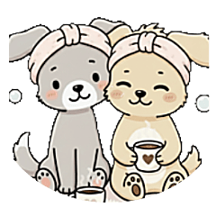 [LINEスタンプ] ラテ・イッヌ 癒し