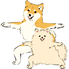 [LINEスタンプ] ヨガを嗜むおイヌさんたち