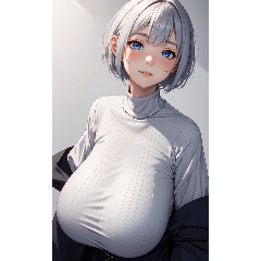 [LINEスタンプ] シルバーホワイトの女の子の写真