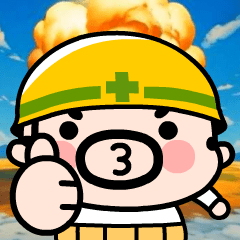 [LINEスタンプ] 動く！毎日爆発！おやじ君