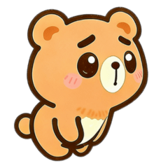 [LINEスタンプ] 反逆くまちゃん4 - 無言のリアクション