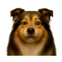 [LINEスタンプ] シェルティーの顔の表情