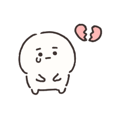 [LINEスタンプ] ぷにまるの恋愛（不安なきもち）