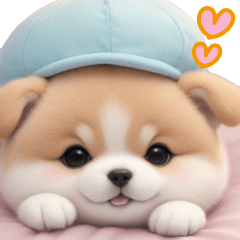 [LINEスタンプ] 可愛い犬たち カラフルニット帽 使える BIG