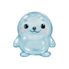 [LINEスタンプ] アザラシちゃん〜ガラス細工〜