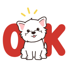 [LINEスタンプ] やさしいウエスティ『デカ文字・敬語』2