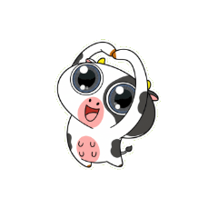 [LINEスタンプ] ウシがOKしてくれればいいじゃん