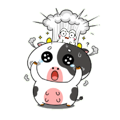 [LINEスタンプ] カエルウシのいろんな気分の顔