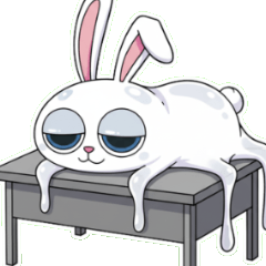 [LINEスタンプ] 萌えウサギの苦しい仕事日記
