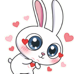 [LINEスタンプ] ときめくうさぎちゃん