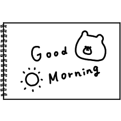 [LINEスタンプ] 優しいお色のクマ。ノート。